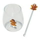 thumbnail image 1 of Vaso de Cristal Latte Agua Té Café Borosilicato Jengibre con Agitador para Regalar en Navidad Decoración de Cocina Uso Personal 400ml, 1 of 9