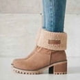 thumbnail image 4 of Bnwani Womens Boots,Winter Boots,Non-slip,Warm,Block,Round Toe,Brown,36(US:5.5), 4 of 5