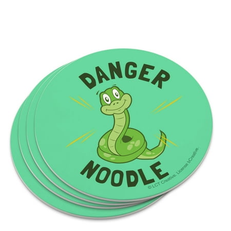 

Danger Noodle Snake Funny Humor Novelty Coaster Set