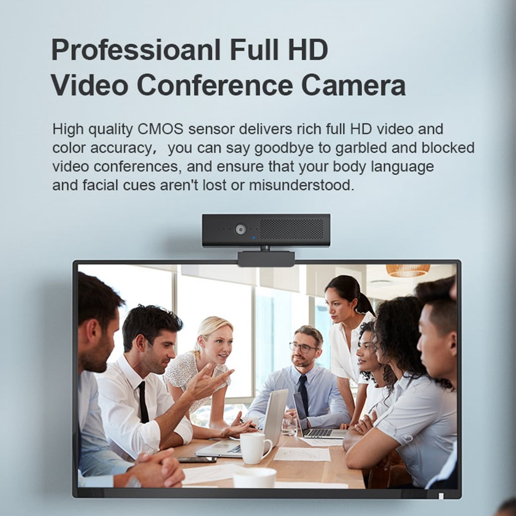 Yammee 1080P Webcam 3-in-1 Mic Speaker Camera Plug&for play for Computer Laptop Desktop