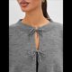 thumbnail image 4 of Suéteres Tipo Cárdigan con Lazo Frontal para Mujer, de Punto Grueso, con Mangas Largas Abullonadas, Modernos Abrigos para Otoño e Invierno. Gris XL, 4 of 10