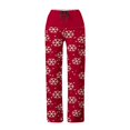 thumbnail image 5 of Kaemgyyd Women's Christmas Pajama Pants Soft Comfy High Waist Loungewear Stretch Print Casual Wide Leg Drawstring Pj Bottoms, 5 of 5