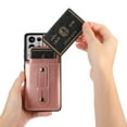 thumbnail image 6 of for Samsung Galaxy S21 Ultra Case Wallet with Slide Credit Card Holder, Flip Premium PU Leather Hidden Kickstand Classic Retro Heavy Duty Protective Cover for Samsung Galaxy S21 Ultra,Rosegold, 6 of 11