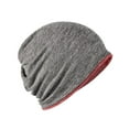 thumbnail image 1 of Gorros de invierno Greeniant para quimioterapia gris, gorro grueso, doble capa, a prueba de viento, OD020519-02B, 1 of 6