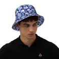 thumbnail image 4 of Bingfone flower Skull star Bucket Hat for Men Women,Packable Reversible Printed Sun Hats,Fisherman Outdoor Travel Hiking Beach Caps, 4 of 7