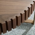 thumbnail image 5 of Kevinplus 31.5 ” Modern Round Handcraft Drum Coffee Table with Sturdy Pedestal for Living Room, Walnut, 5 of 17