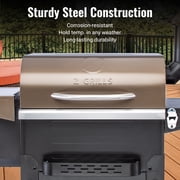 Z GRILLS Flame Expert 572 Sq.in Cooking Area 8 in 1 Wood Pellet Grill & Smoker with Direct Flame Searing, Auto Temperature Control for Outdoor BBQ, Bronze-6002B
