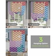 thumbnail image 4 of Colorful Morocco Tie Up Curtains for Window, Geometric Modern Abstract Art Thermal Insulted Balloon Shade Adjustable Rod Pocket Curtains Valance Panels for Kitchen Bathroom Café 42 x 45, 4 of 7