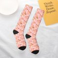 thumbnail image 4 of Daiia Sports Socks Pink Cockatoo Birds Printed Novelty Crew Socks for Men Women Knee High Socks Cotton Socks Soft & Breathable Support Unisex Socks, 4 of 9