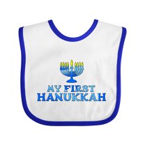 Inktastic My First Hanukkah with Menorah Boys or Girls Baby Bib
