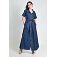 thumbnail image 1 of Vestido largo de mezclilla Roman Fashion /Juvenil, 2723 (Azul dark) azul oscuro M, 1 of 5