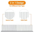 thumbnail image 4 of Pet Steel Grooming Tool Poodle Finishing Butter Comb 7 1/2-inch L Silver Dog Combs with Rounded Ends Stainless Steel Teeth, Cat Comb for Removing Tangles and Knots, 4 of 8