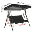 thumbnail image 6 of LKWLPD Swing Canopy Replacement, Outdoor Swing Canopy Replacement, 2-3 Seat Waterproof Porch Swing Canopy Replacement, Garden Furniture Covers(210D: 65 x 45 x 6in), 6 of 6