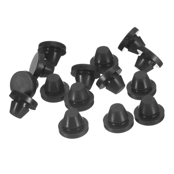 Unique Bargains 15pack Silicone Plugs, Rubber Round Snap in Locking Hole Plugs Waterproof Hole Plug for 8-8.5mm Hole, Black