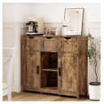 thumbnail image 2 of Storage Cabinets,Wooden Floor Cabinet,with Drawers and Shelves Storage Cabinets,Accent Cabinet for Living Room,Bedroom,Bathroom Furniture Home Decor(VINTAGE), 2 of 7