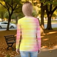 thumbnail image 6 of XADYUY Girls Long Sleeve Shirts 7-8 Crewneck Fall T-Shirts for Kids Girls Trendy Basic Top for Girls Trendy Tie Dye Girls Blouses 5-6 Years,Yellow, 6 of 6