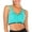 Green, variant on LELINTA Women's Zip Front Racerback Sports Bra High Impact Workout Gym Activewear Yoga Bra Five Color