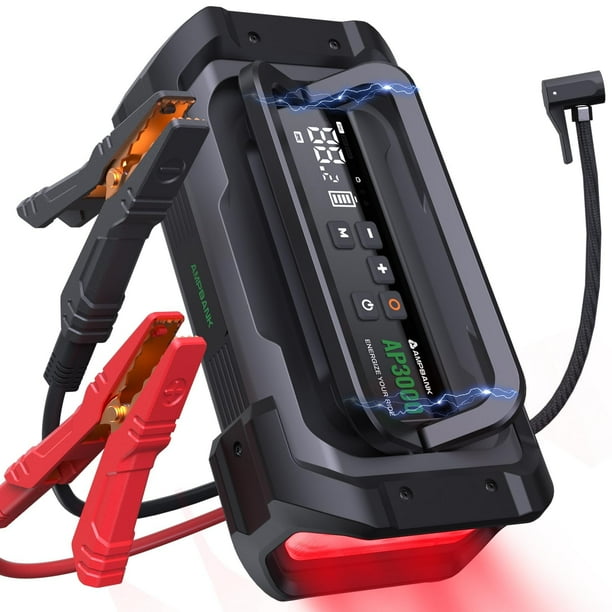Jump Starter AMPBANK 3000A con compresor de aire de 150 psi