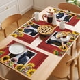 thumbnail image 5 of Pig Sunflowers Placemats Set of 2, Yellow Pink Flower Bee Leaf Farms Animal Oil Painting Non-Slip Place Mats Washable Table Mats for Kitchen Dining Table Decorations Indoor/Outdoor, 5 of 9