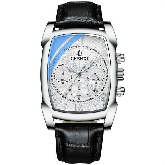 CHENXI New Fashion Mens Watches Black Leather Waterproof Quartz Watch Men Business Chronograph Luxury Brand Relogio Masculino