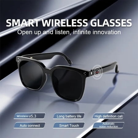 Smart Glasses Bluetooth Call Voice Assistant Listen Music Sports Polarized Sunglasses Anti-Blue Earbuds Earphone
