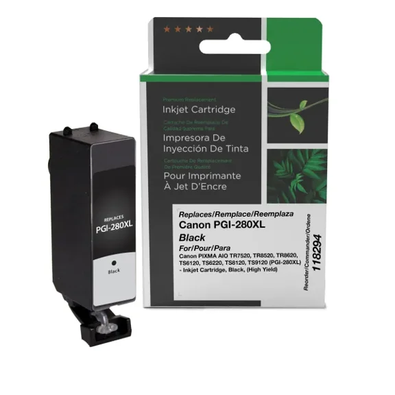 Remanufactured Clover Imaging High Yield Black Ink Cartridge compatible with Canon PGI-280XL
