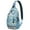 Sky-blue-62, variant on Space Geek Shoulder Backpack - Durable Sling Bag for Travelers - Anti-Theft Design with Alien Theme