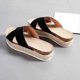 thumbnail image 5 of Nuevas sandalias de mujer de suela gruesa de cuerda de cáñamo, sandalias y zapatillas informales para mujer Wmkox8yii  nm5037, 5 of 7