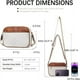 thumbnail image 3 of Nvzi Bolsos bandolera acolchados para mujer, carteras de piel vegana, bolsos de hombro pequeños, blanco y marrón, 3 of 4