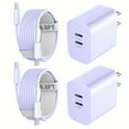 thumbnail image 5 of Dual Port Charger For iPhone 15/15 Pro Max, 40W Dual Port Type C Fast Wall Charger Power Adapte With 6.6FT USB-C To C Cable For iPhone 15/15 Plus/15 Pro/15 Pro Max, iPad, Android Phone, 5 of 11