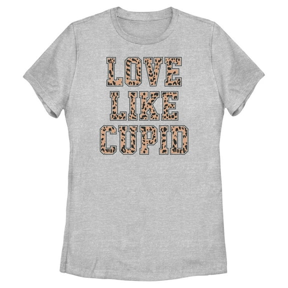 Women's Lost Gods Love Like Cupid Leopard Graphic T-Shirt
