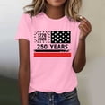 thumbnail image 2 of MAIHAN 250th Anniversary USA Shirt Patriotic American Flag Shirts for Women Men 1776-2026 Short Sleeve Tee Unisex(StyleA,Pink,M), 2 of 6