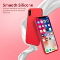 thumbnail image 5 of for iPhone X Case, [Silky and Soft Touch Series] Premium Soft Silicone Rubber Full-Body Protective Bumper Case Compatible with Apple iPhone X(ONLY) - Red, 5 of 15