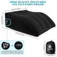 thumbnail image 2 of Wedge Pillow for Sleeping - Inflatable Leg Elevation Pillow for Swelling,Circulation,Leg & Back Pain Relief,Leg Support Pillow,Leg Wedge Pillows for After Aurgery,Hip,Foot,Ankle Recovery (Black), 2 of 14