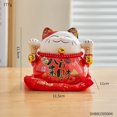 thumbnail image 3 of Colgantes pequeños de cerámica con forma de gato de la suerte creativos para decoración de escritorio de oficina, hogar, sala de estar, frasco para ahorrar dinero, regalo de apertura de la fortuna, 3 of 5
