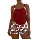 thumbnail image 2 of Traje de baño de dos piezas para mujer, tankini, estampado de hojas, bikini dividido, traje de baño de dos piezas para mujer, tankinis, trajes de baño de 2 piezas para mujer, trajes de baño para mujer, 2 of 7