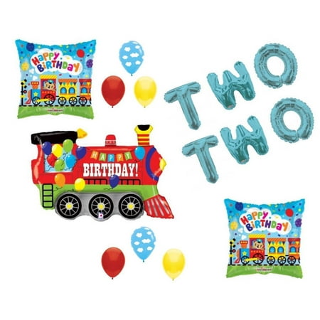 Chugga Chugga Two Two Train 2nd Birthday Party Balloons Decoration Supplies