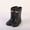 Black-B, variant on Baby Boy Girl Rubber Rain Shoes With Easy-on Children Waterproof Non- Sole Outdoor Boots New Years Gifts for Baby Toddler