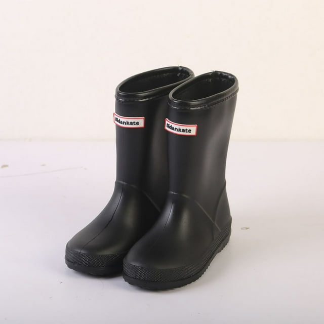 Girls Rain Boots Girls Boys Non Slip Kids Rain Boots Child Shoes Unisex Children Boots Rubber Boots Toddler Black 7 Years-8 Years