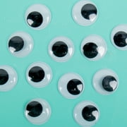 Hello Hobby Large Black and White Plastic Wiggly Eyes, 12-Pack