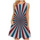 thumbnail image 1 of Moda mujer verano sin mangas sexy casual impresión bolsillo vestido largo Fridja hj1088, 1 of 4