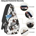 thumbnail image 4 of Pattern Print Sling Bag Crossbody Backpack,Adjustable Chest Bag Casual Shoulder Backpack Travel Hiking Daypack, 4 of 7