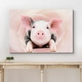 thumbnail image 3 of wall26 Canvas Print Wall Art Pig Portrait in Rose Petal Flowers Animals Wildlife Digital Art Realism Rustic Scenic Nature Photography Colorful for Living Room, Bedroom, Office - 12"x18", 3 of 5