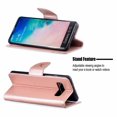 thumbnail image 5 of Allytech Galaxy S10 Case, Slim Fit PU Leather Folio Butterfly Embossed Shockproof Wrist Hand Strap Flip Cards Holder Wallet Case TPU Back Cover for Samsung Galaxy S10,Pink, 5 of 8