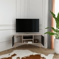 thumbnail image 4 of Decorotika Lesson 47" Wide Corner Tv Stand for TVs up to 55" Beige & Black, 4 of 7