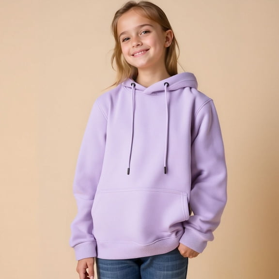LIUYUNNN Kids Girls Hoodie Pullover Purple Hoodie Long Sleeve Pullover Hoodie Sweatshirt Winter Clothes Girls Kids Clothes 10-12 Years Boys Girls Fall Outfits