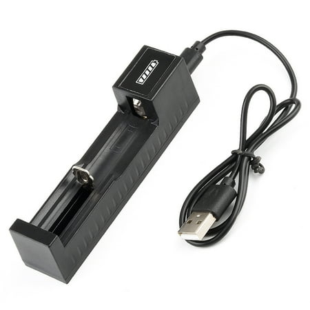 Deyuer Battery Charger Fast Charge Stable Output Universal USB Connector Circuit Protection High Efficiency Battery Charging Convenient 1 Slot Li-ion Rechargeable Battery Charger for Travel