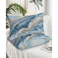 thumbnail image 2 of Blue Marble Pillow Covers King Size 2 Pack, Modern Contemporary Luxury Yellow Soft Bed Throw Pillowcases Breathable Cooling Long Lumbar Body Pillow Sham Cover for Bed Sofa 20''x36'', 2 of 7