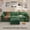 Green, variant on Noelse 75” Cloud Loveseat with Comfy Double Layer Upholstered Cushion, 2 Seater Modern Overstuffed Love seat Couch with Removable and Washable Corduroy Fabric for Living Room or Small Places, Grey