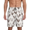 thumbnail image 1 of Fotbe Chickens Pantalones Cortos de Pijama para Hombre, Ropa de Dormir, Pantalones de Pijama Cortos para Hombre-XX-Large, 1 of 6